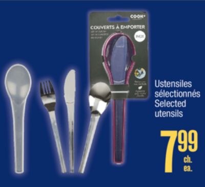 Selected utensils