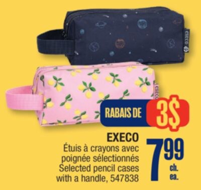EXECO Selected pencil cases with a handle