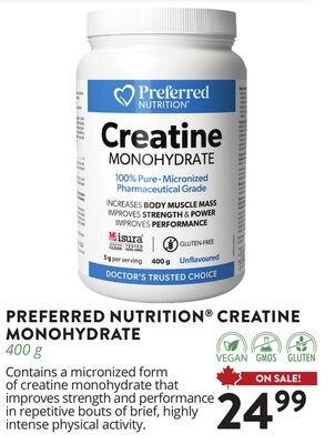 PREFERRED NUTRITION® CREATINE MONOHYDRATE