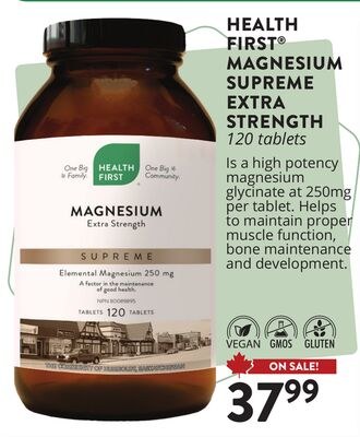 HEALTH FIRST® MAGNESIUM SUPREME EXTRA STRENGTH