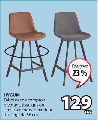 HYGUM Tabouret de comptoir pivotant
