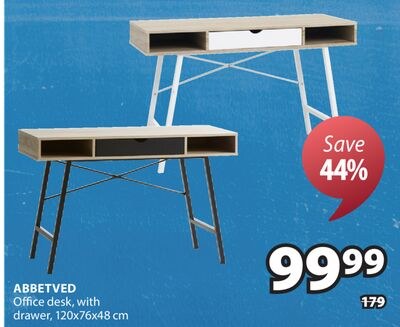 ABBETVED Office desk, with drawer