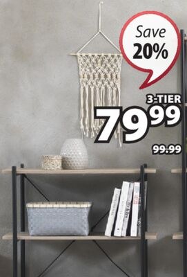 VANDBORG 3-TIER SHELF