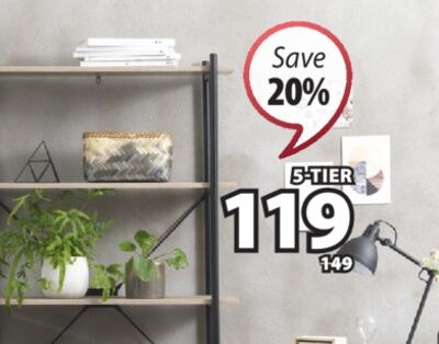 VANDBORG 5-tier shelf