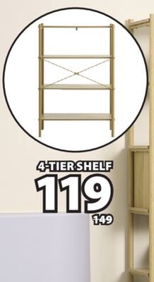 LINDVED 4-tier shelf