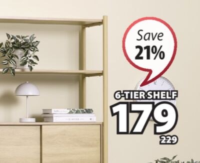 LINDVED 6-tier shelf