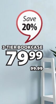 HERNING 3-tier bookcase