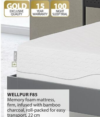WELLPUR F85 Memory foam mattress