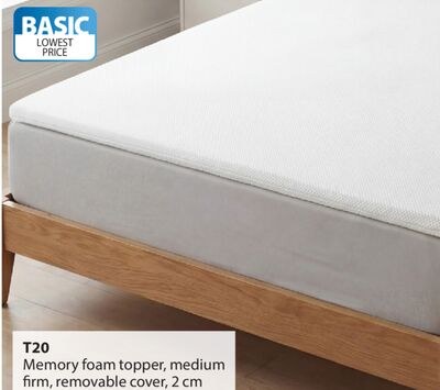 T20 Memory foam topper