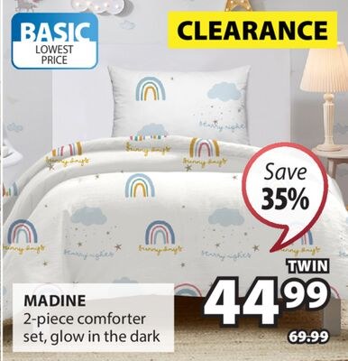 MADINE 2-piece comforter set, glow in the dark
