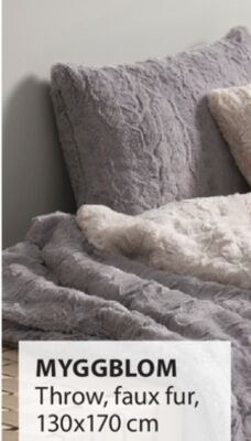 MYGGBLOM Throw, faux fur