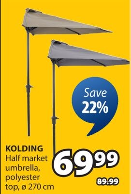 KOLDING Half market umbrella