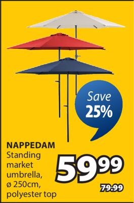 NAPPEDAM Standing market umbrella