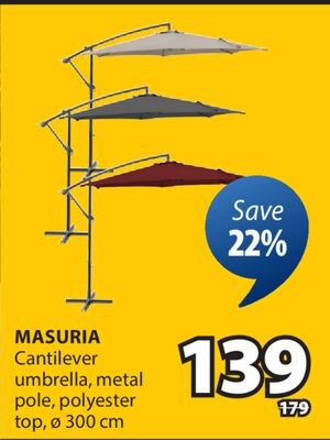 MASURIA Cantilever umbrella
