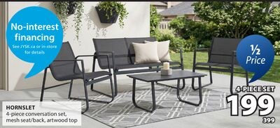 HORNSLET 4-piece conversation set