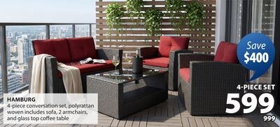 HAMBURG 4-piece conversation set