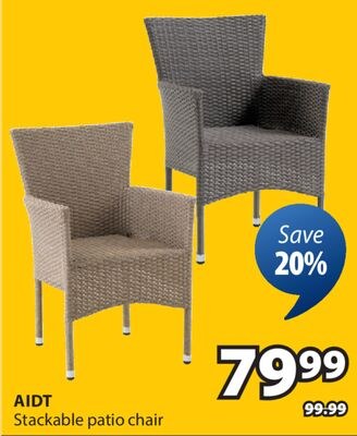 AIDT Stackable patio chair