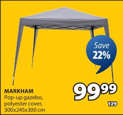 MARKHAM Pop-up gazebo, polyester cover, 300x245…