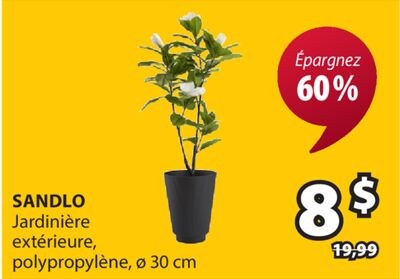 SANDLO Jardinière extérieure, polypropylène