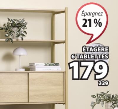 ÉTAGÈRE 6 TABLETTES