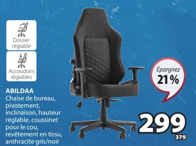 ABILDAA Chaise de bureau