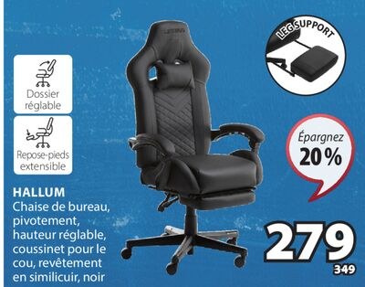HALLUM Chaise de bureau, pivotement