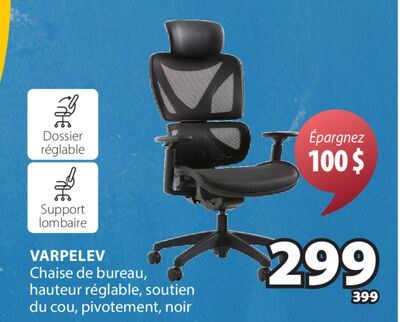 VARPELEV Chaise de bureau