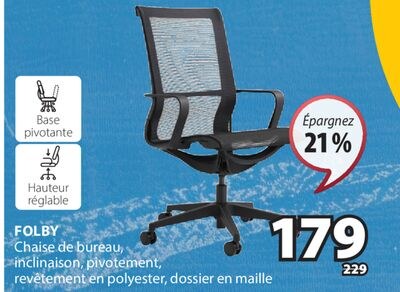 FOLBY Chaise de bureau