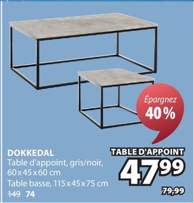 DOKKEDAL TABLE D'APPOINT