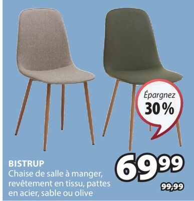 BISTRUP Chaise de salle à manger, revêtement en…