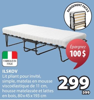 ILSKOV Lit pliant pour invité