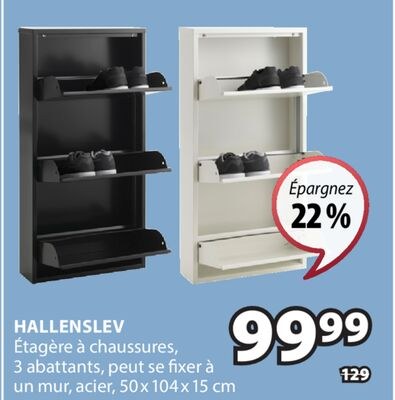 HALLENSLEV Étagère à chaussures,