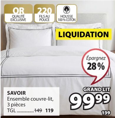 SAVOIR Ensemble couvre-lit