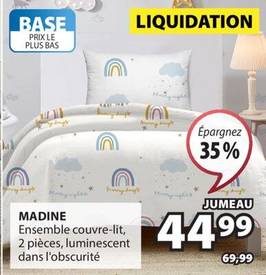 MADINE Ensemble couvre-lit, 2 pièces