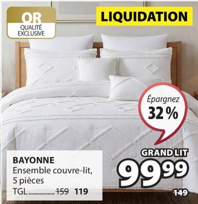 BAYONNE Ensemble couvre-lit, 5 pièces