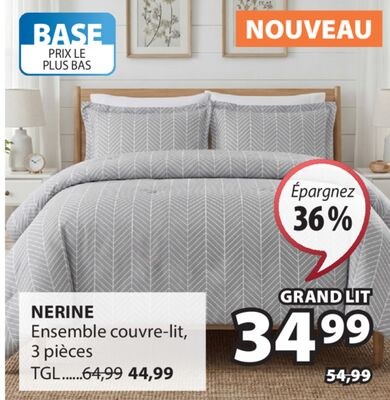 NERINE Ensemble couvre-lit, 3 pièces