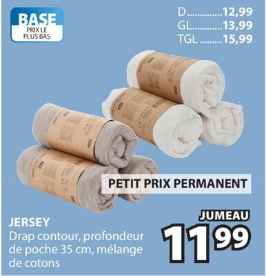 JERSEY Drap contour