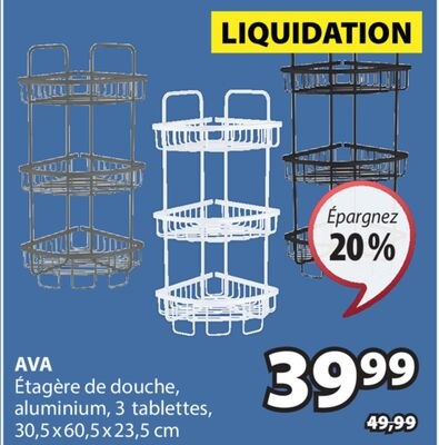 AVA Étagère de douche