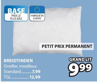 BREIDTINDEN Oreiller, moelleux