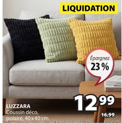 LUZZARA Coussin déco, polaire