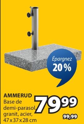 AMMERUD Base de demi-parasol