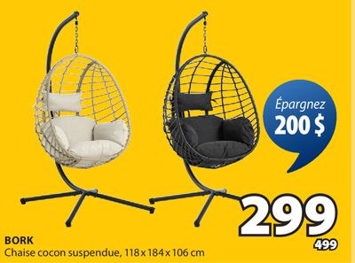 BORK Chaise cocon suspendue