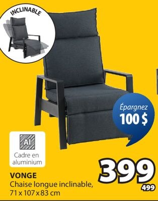 VONGE Chaise longue inclinable