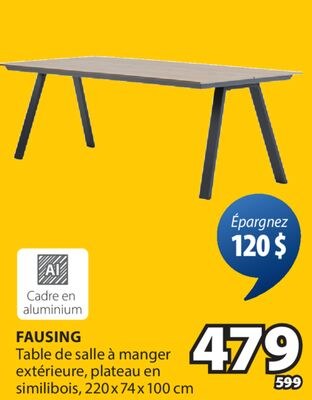 FAUSING Table de salle à manger extérieure, pla…
