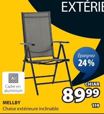 MELLBY Chaise extérieure inclinable