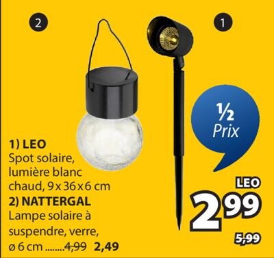 LEO Spot solaire, lumière blanc chaud