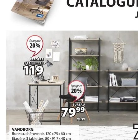 VANDBORG Étagère 5 tablettes