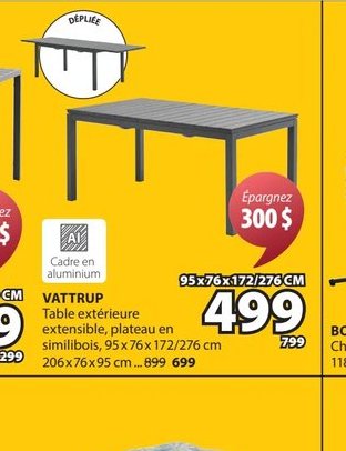 VATTRUP Table extérieure