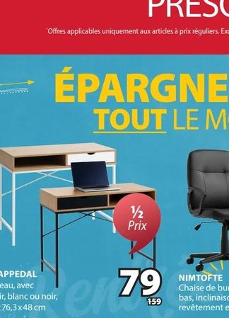 TRAPPEDAL Bureau avec tiroir blanc chêne