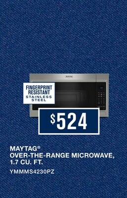MAYTAG® OVER-THE-RANGE MICROWAVE, 1.7 CU. FT.